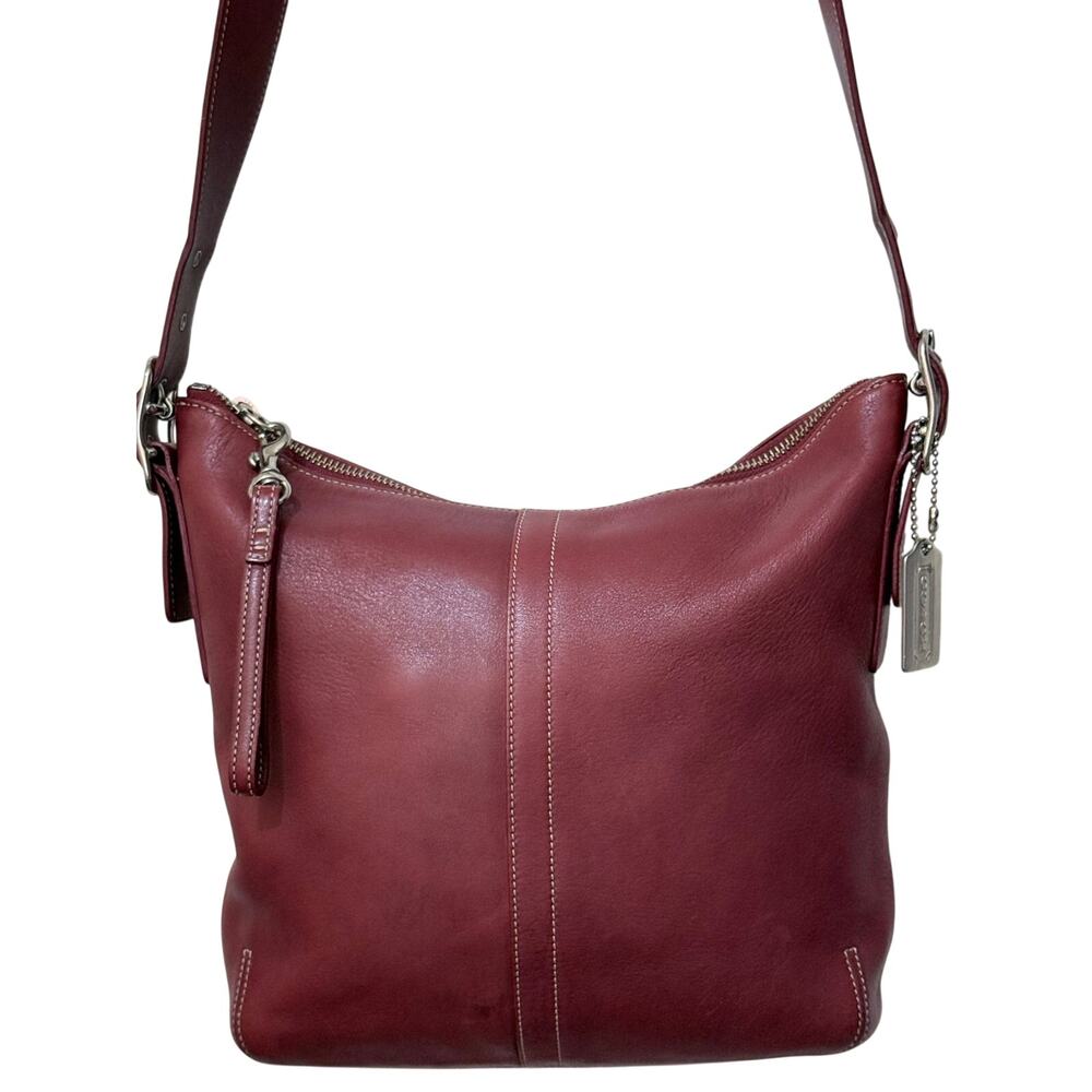 Vintage Coach Red Leather Legacy Slim Crossbody / Shoulder Bag No. C3S-9326